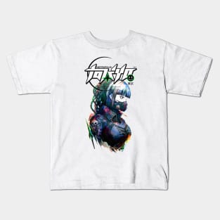 Neo Tokyo Vaporwave Gas Mask Girl Kids T-Shirt